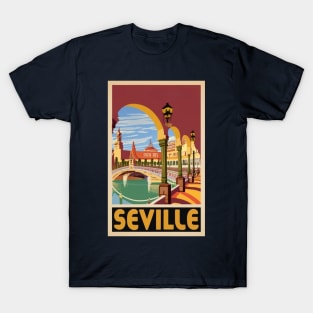 A Vintage Travel Art of Seville - Spain T-Shirt